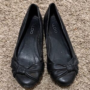 ALDO Black Knot-Detail Ballet Flats
